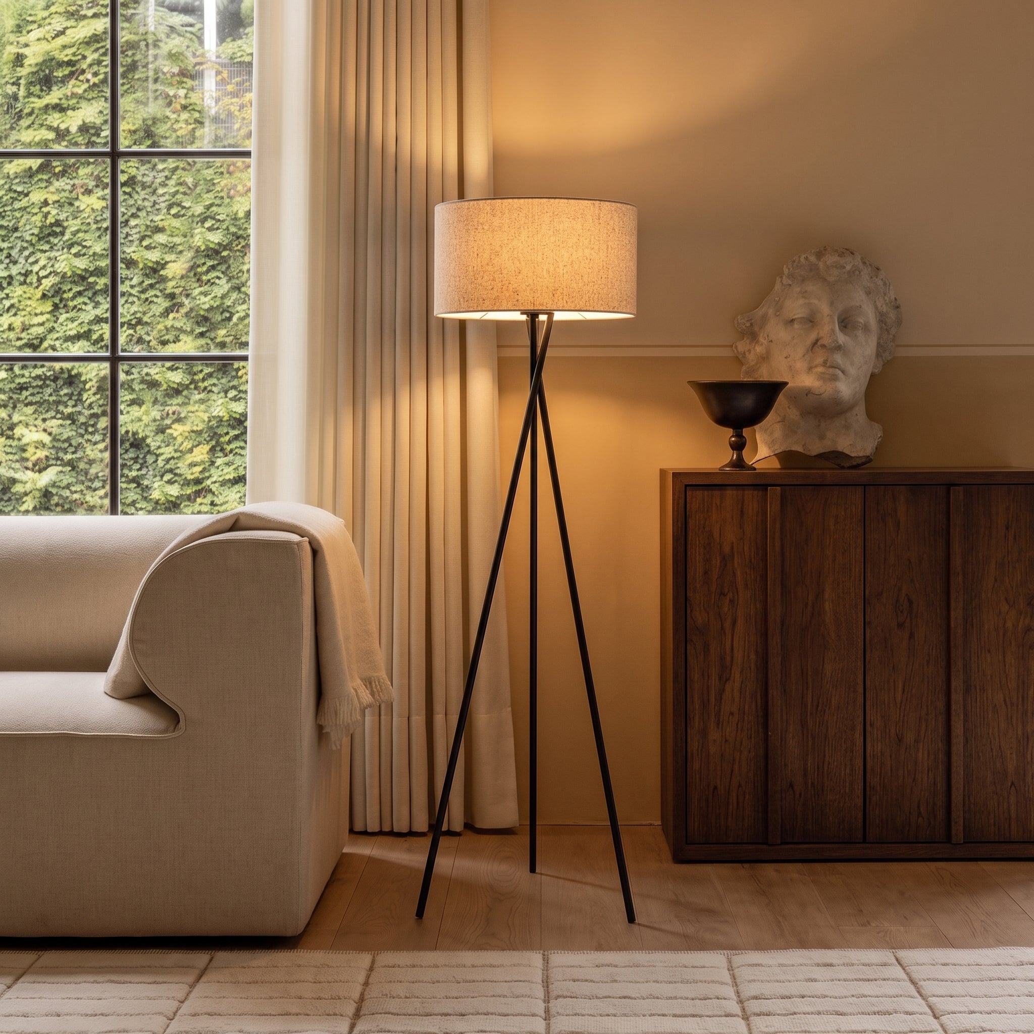 Silk floor lamp
