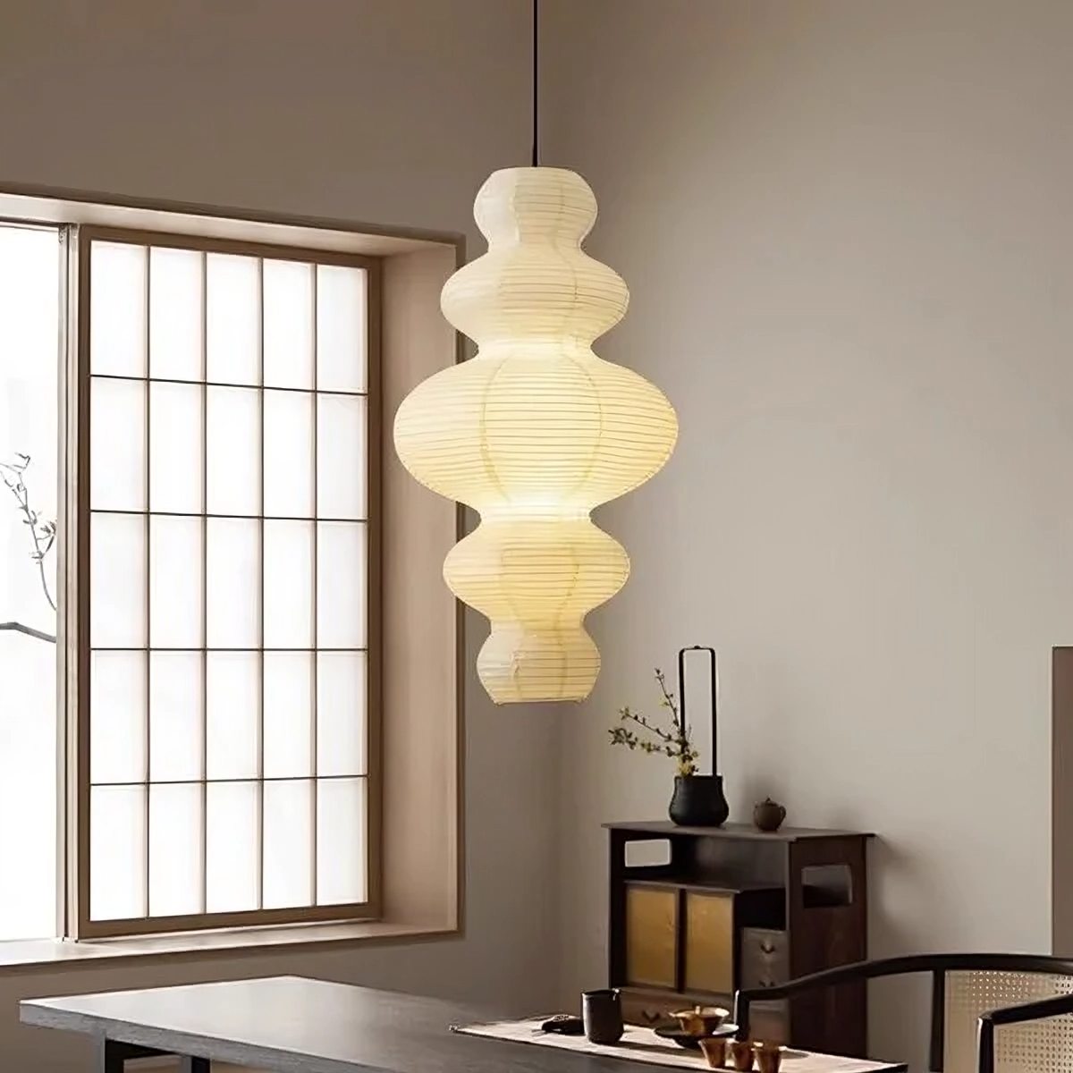 Suspension multicouche en papier de riz