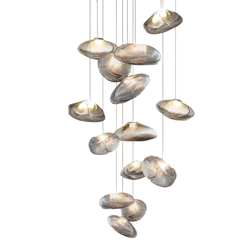 Lustre nordique en verre pour villa