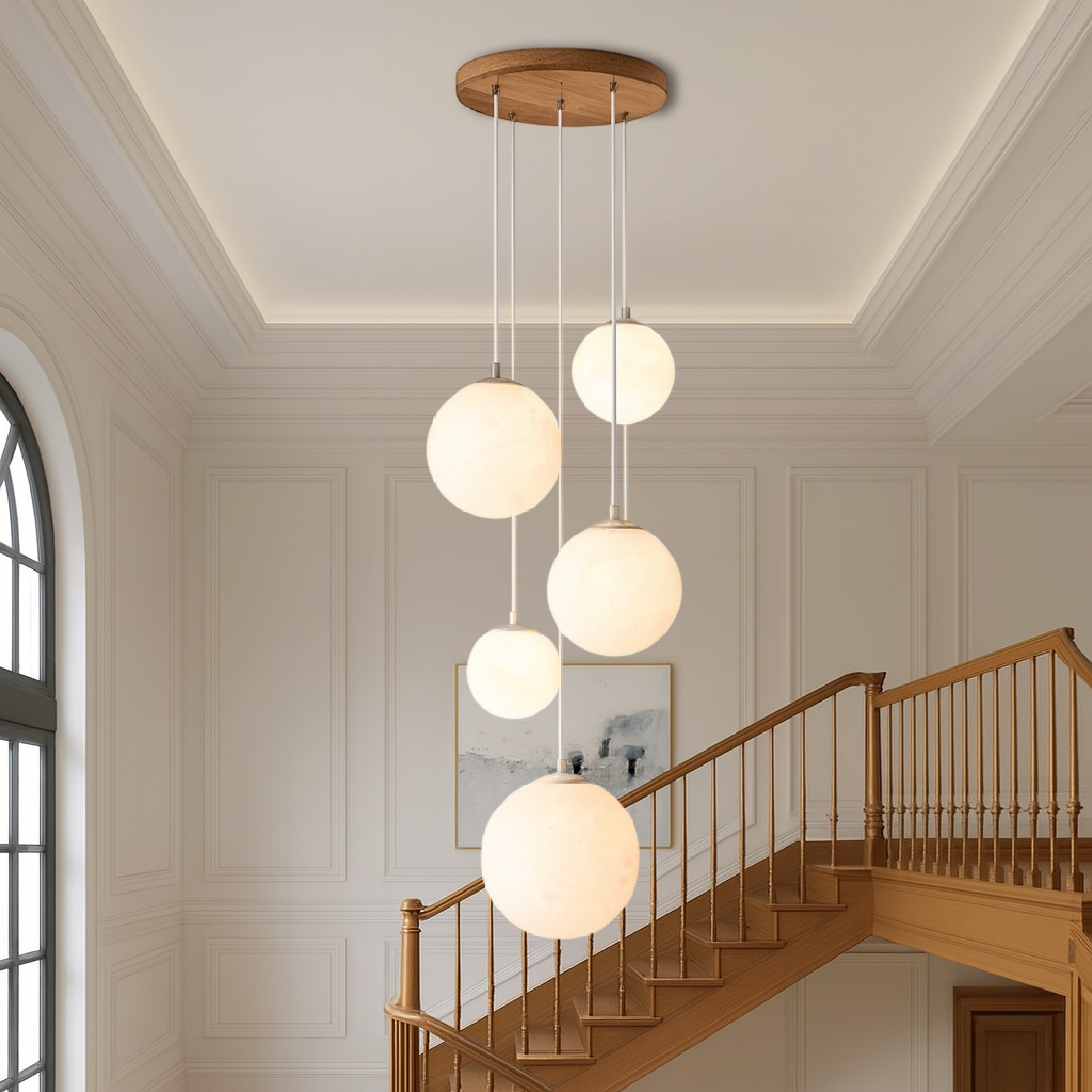 Lustre d’escalier nordique Moonlamp