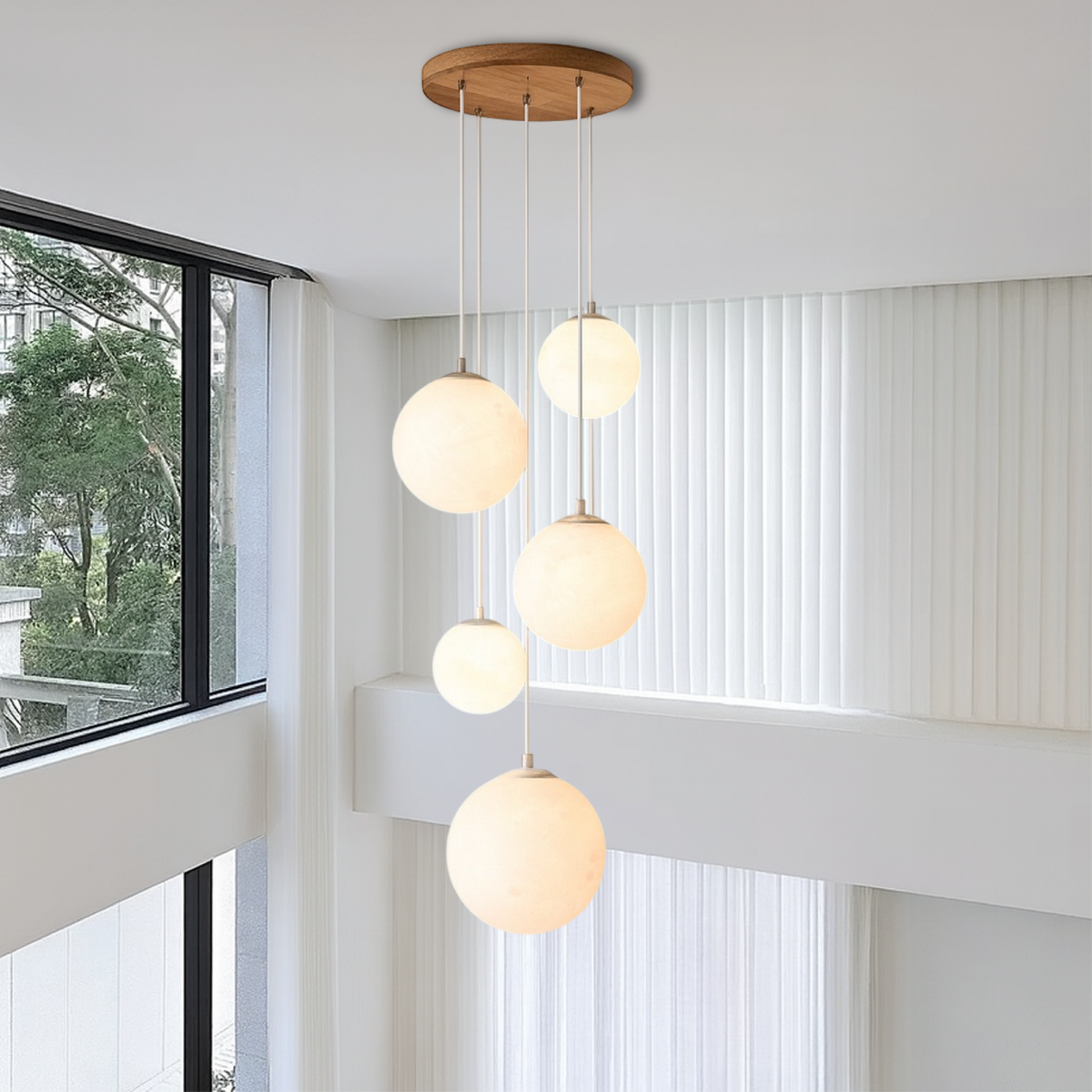 Lustre d’escalier nordique Moonlamp
