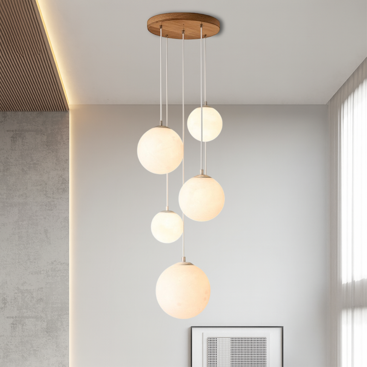 Lustre d’escalier nordique Moonlamp