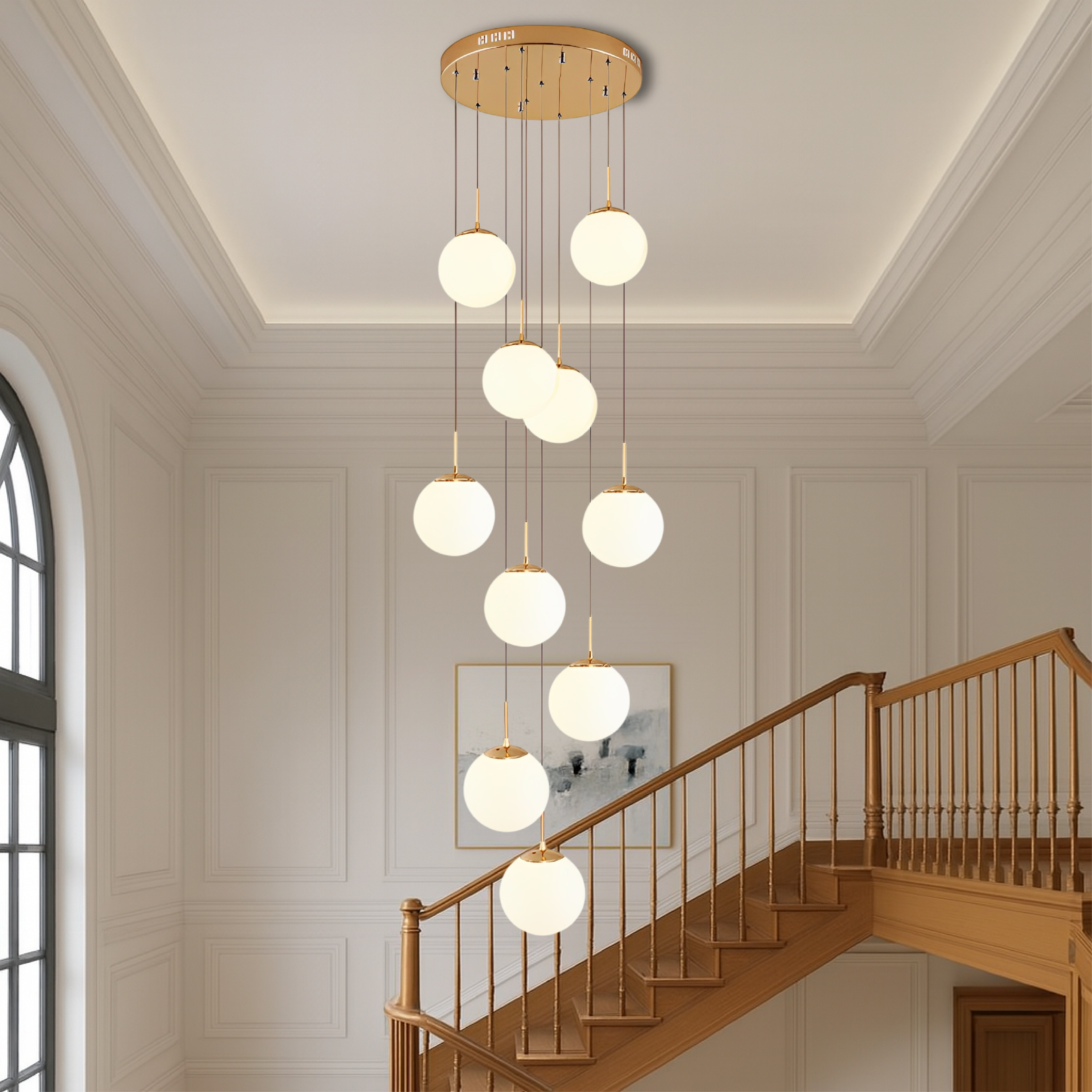 Lustre d’escalier nordique Nova