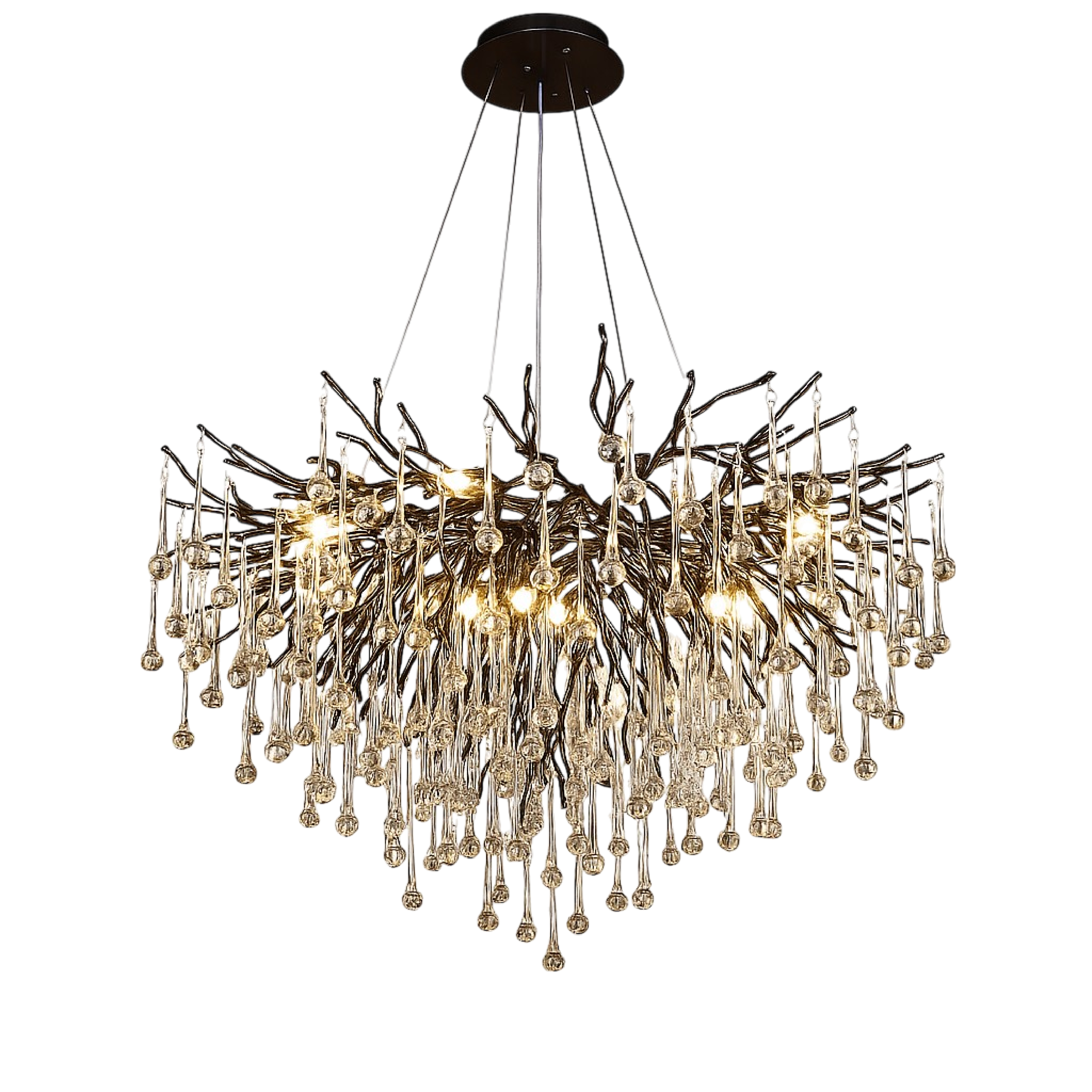 Lustre noir Goutte de pluie
