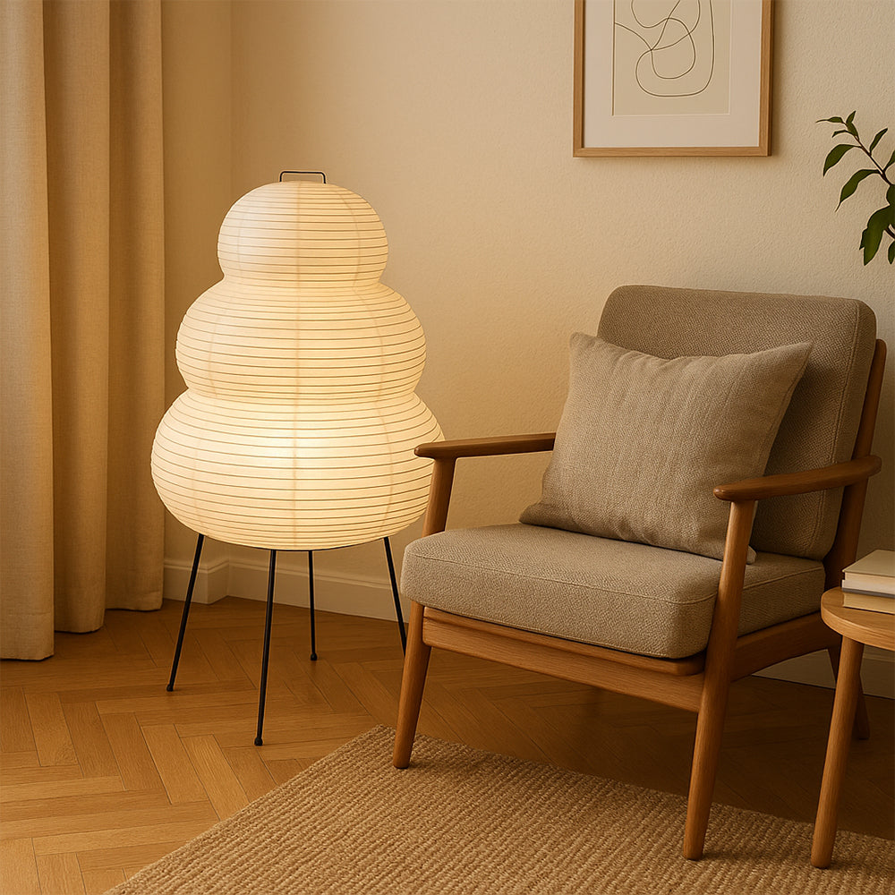 Rice paper floor lamp
