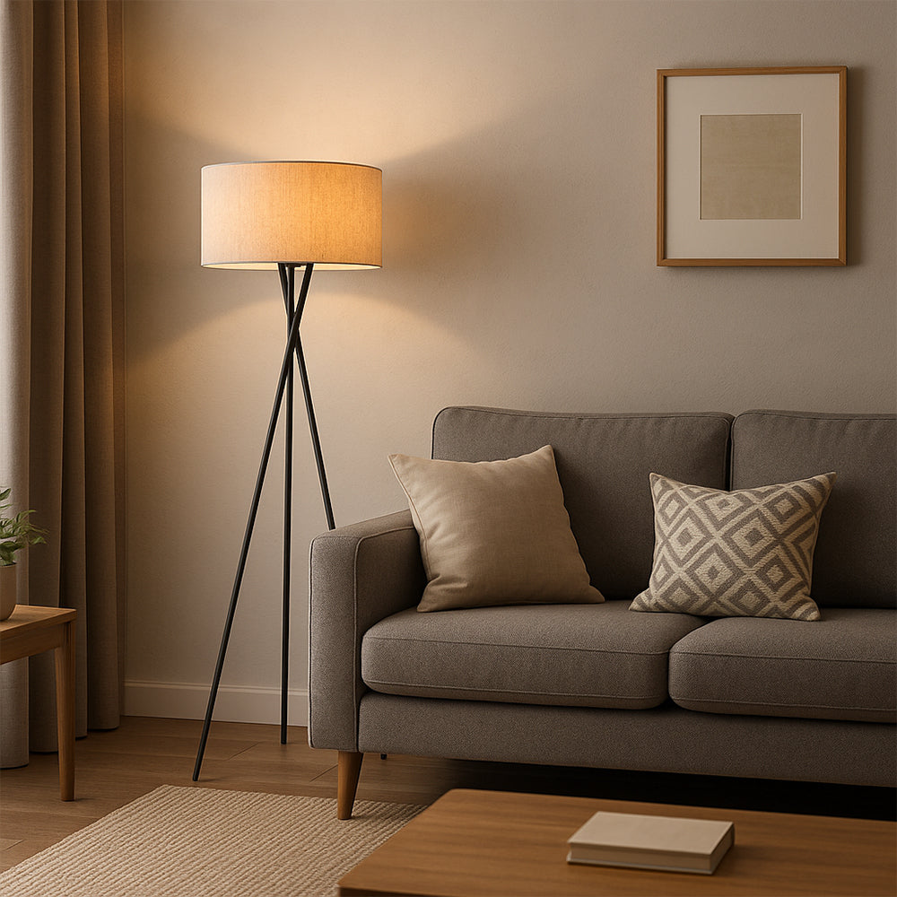Silk floor lamp