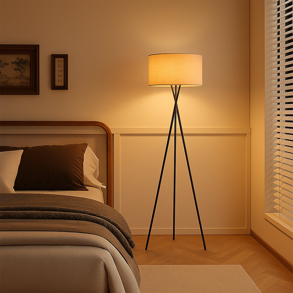 Silk floor lamp