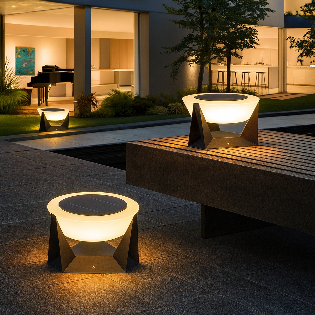 Balise solaire pour terrasse