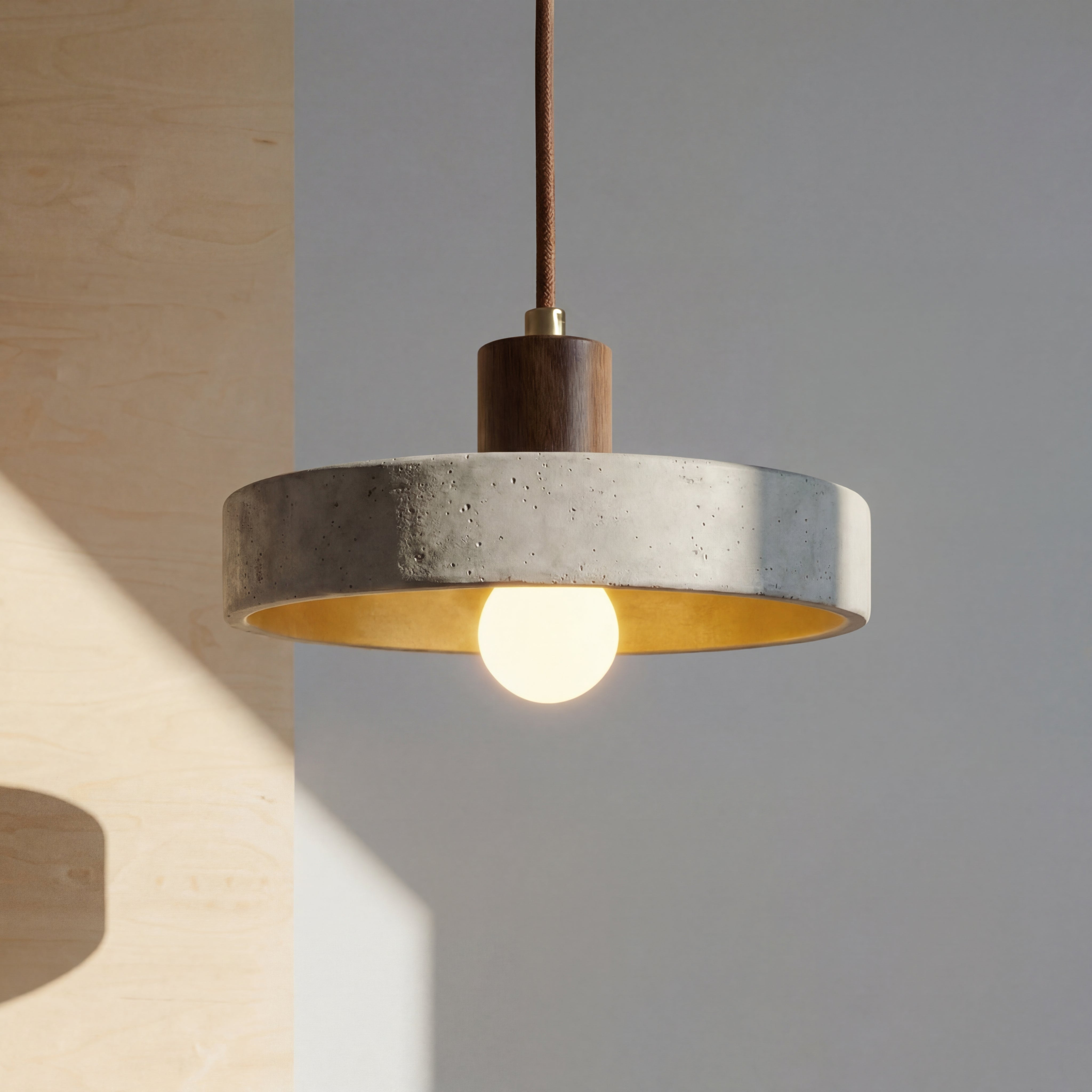 Suspension Bauhaus en travertin