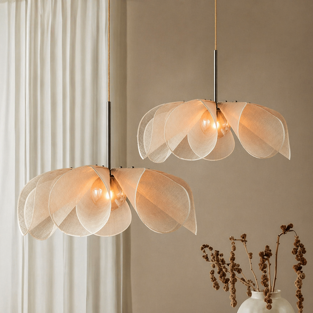 Suspension vintage en tissu
