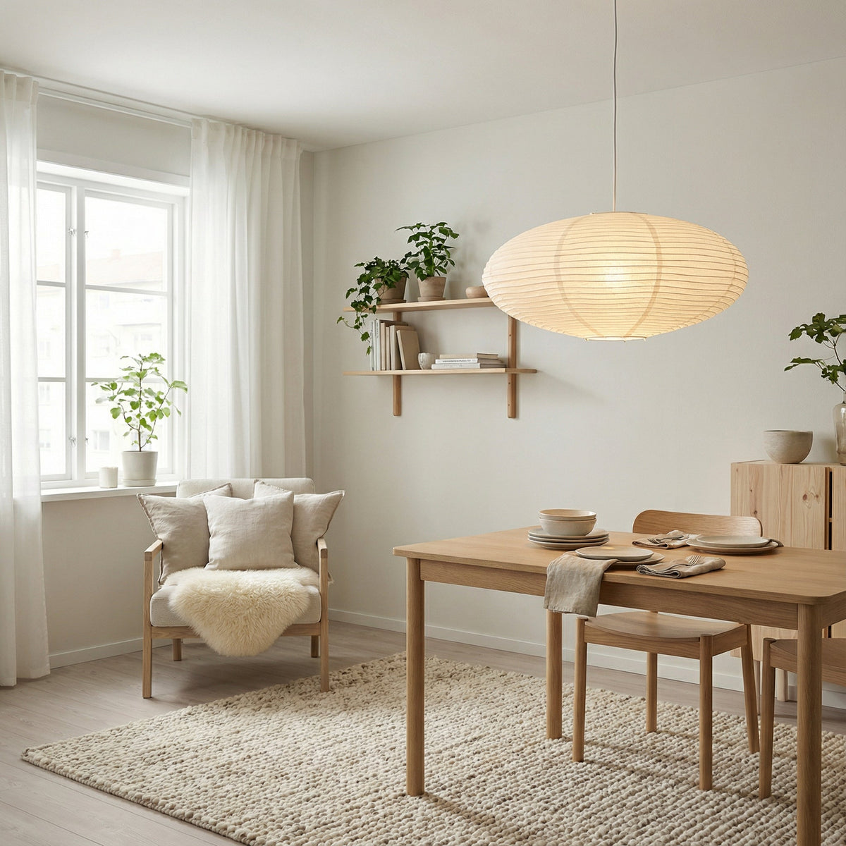 Suspension Wabi en papier